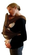 Wilkinet Baby Carrier / Sling in Chocolate Brown Denim for Front, Back & Hip Carrying! (extra long straps version)
