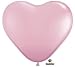 (100) Pink Heart 6" Latex Balloon Quality Qualatex