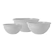 Emile Henry 3 Bowl Mixing Set, Blanc (White)