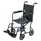 Drive Aluminum Transport Chair, 19 Seat, Black