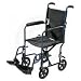 Drive Aluminum Transport Chair, 19 Seat, Black