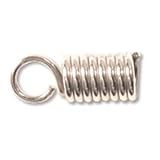 Silver Plated 2.65mm Spring Cord Coil End (25) 38200