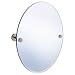 Oval Bathroom Mirror - a perfect way to make a lasting impression in your bathroom (Brushed Nickel) (24H x 19W x 2D)