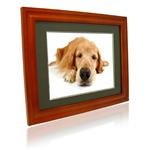 Pictorea Pro Bluetooth 10.4 Digital Photo Frame (Red Wood) MP3/Movies/Jpeg & Remote With Zero Dead Pixel Warranty