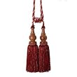 Beaded Ruby Red and Gold Matilda Tassel