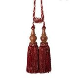 Beaded Ruby Red and Gold Matilda Tassel