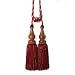 Beaded Ruby Red and Gold Matilda Tassel