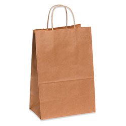 Kraft Paper Shopping Bags, 14inch W x 10inch D x 15-1/2inch H