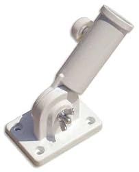Adjustable Aluminum Flagpole Bracket WHITE