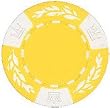 25 Clay No Metal Insert Clay Composite Crown Wheatear 11.5 gram Poker Chips, Yellow