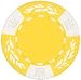 25 Clay No Metal Insert Clay Composite Crown Wheatear 11.5 gram Poker Chips, Yellow