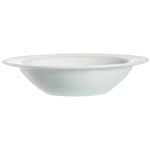 Opal Rimmed Bowl White. 4.5