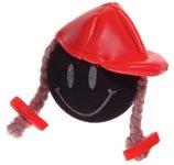 African American Smiley Girl Red Cap Antenna Ball Topper