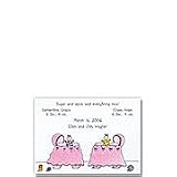 Twin Girls AnnouncementBaby Multiple Births Announcements