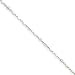 14k White Gold 1mm D-Cut Ball + Bar Pendant Chain - 16 Inch
