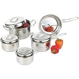 (C) 9PC STAINLESS COOKWARE SET