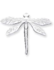 Sterling Silver Satin Finish Diamond Cut Dragon Fly Pin