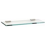 Alno A7550-24-PN - Arch Series 24 Inch Glass Shelf With Brackets - Polished Nickel Finish