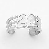 Sterling Silver NASCAR Tony Stewart Number 20 Toe Ring
