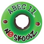 Abec 11 No Skoolz Green Skateboard Wheels - 65mm 75a (Set of 4)