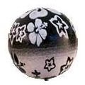 Hawaiian Antenna Ball Topper in Black & White