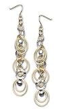 14k Two Tone Circle of Life Earrings
