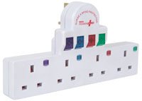 Childrens Toyshop  Electronics : Skytronic Plug-in 4 way Mains Adapter