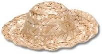 3" Mini Craft Straw Doll Hats 24 Pcs