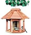 Perky Pet 50126 Songbird Pavilion Cedar Feeder, 4 lb capacity