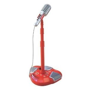 Red Music Pop Star Singalong Microphone: Musical Party Stage Microphone Stand for the... by 