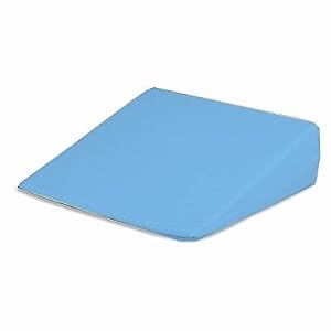 Bed Wedge - Foam Wedge Bed Pillow 12 x 24 'x 24 w  white pillow cover by Duro-Med by Duro-Med
