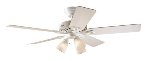 Hunter Sontera Three-Light 52-Inch Five-Blade Ceiling Fan, White with Frosted Globes #22434