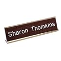 Standard Aluminum Desk Sign, 2"x8", Gold (SHAK30) Category: Name Plates