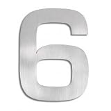 Brushed Stainless Steel House Marker &acute; 6 &acute; ( Stainless Steel ) ( 5.9 &acute; H ) - B0001LUFB2