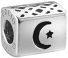 Bacio Italian Swarovski Bead Religious Pakistani Silver Symbol Charm. Fits in Pandora,Trollbead,Chamilia Bracelets.