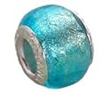 Kult-Schmuck! Bead GlasBead hellblau / metallic. Beads passen zu 
allen bekannten Herstellern. Art: 5461