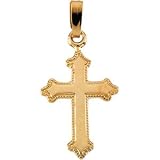 14K Yellow Gold Child's Cross Pendant