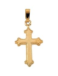14K Gold Childs Cross Pendant
