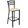 Richardson Curved Back Series - 30" Bar Stool: Mahogany