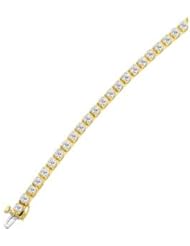 14K Yellow Gold 4 1/2 Ct Tw Created Moissanite Tennis Bracelet