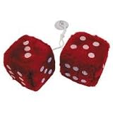 Produkt-Bild: Pl&uuml;schw&uuml;rfel-Set, rot (Gr&ouml;&szlig;e 6cm)