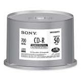 Sony CDQ 80PI3 - 50 x CD-R - 700 MB ( 80min ) 48x - white - ink jet printable surface -... by Sony