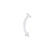 4 Pack of Soft Clear Bio-Flex Invisible Belly Ring Retainers Piercing 14 Gauge