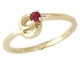 Ruby and Diamond Twist Rings 14K Yellow Gold
