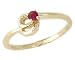 Ruby and Diamond Twist Rings 14K Yellow Gold