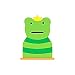 RICH FROG Wooden Frog Bank