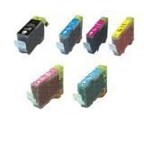 Canon Compatible BCI-3e (1Bk 1C 1M 1Y 1CP 1MP) 6-Pack ink cartridges For BJC-3000... by FG