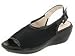 Taryn Rose Jansen | Women's Wedge Shoes Black Stretch Fabric/Patent