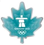 Vancouver 2010 Olympics Blue Maple Leaf Official Vancouver 2010 Pin