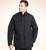 Big & Tall Funnel Neck Quilted Jacket